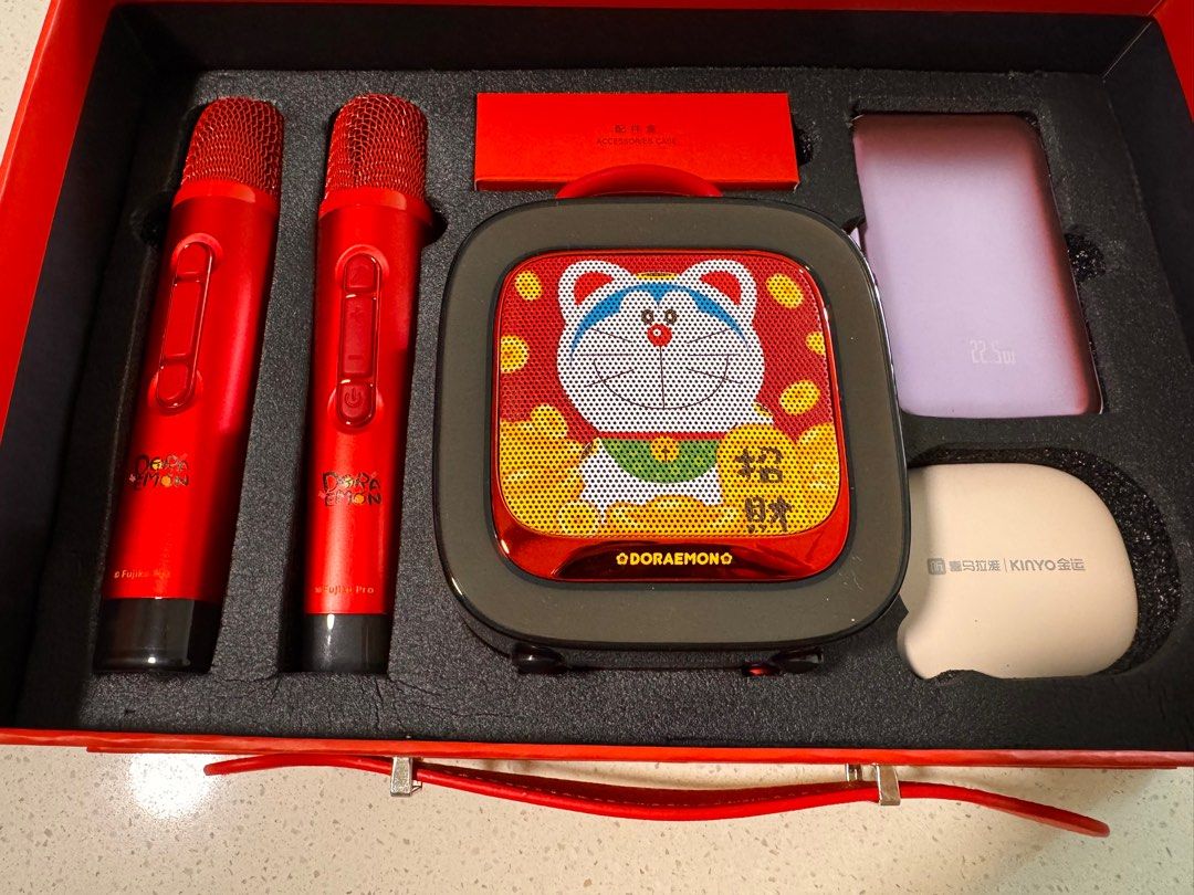 KINYO karaoke set mini (Category: Other Audio Equipment) located in Singapore. Submitted by jimmyagl62 (Listing ID 1369426294, Image 1). Description: KINYO mini karaoke set for children, brand new. Ear piece, mike, powerbank, speaker. Contact 81611133. .