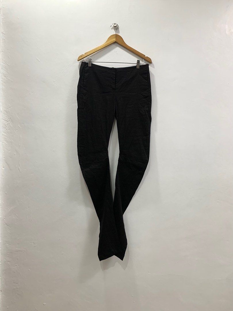 MASNADA CURVED PANTS (Category: Trousers) located in Cavite. Submitted by ___layern0ne (Listing ID 1369488579, Image 1). Description: Tagged Size: 46 I | 40 D | 10 USA Waistline: 32 Front Rise: 8 inches Leg Opening: 6 inches Length: 47.5 inches Measured laid flat and to its longest point Slightly wrinkled due to storage Well used | In good condition w/ minor flaws Minor flaws: Shallow rips (kindly check sixth and seventh uploaded photos) The colo