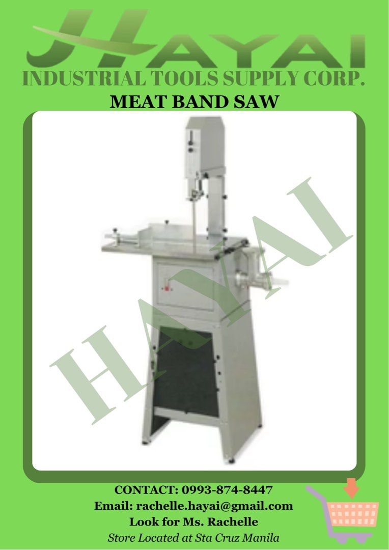 MEAT BAND SAW (Category: Other Kitchenware & Tableware) located in Makati City. Submitted by joven_hayai (Listing ID 1369324420, Image 1). Description: HAYAI INDUSTRIAL TOOLS SUPPLY 📍Pin loc: Hayai Industrial Tools Supply 2384 Isagani Street, Sta. Cruz, Manila At Hayai Industrial Tools Supply, we’re more than just fast. For assistance with your industrial, hardware, and construction needs For Inquiries: Smrt/vbr:0️⃣9️⃣6️⃣1️⃣6️⃣0️⃣5️⃣1️⃣6️⃣0️⃣8️⃣