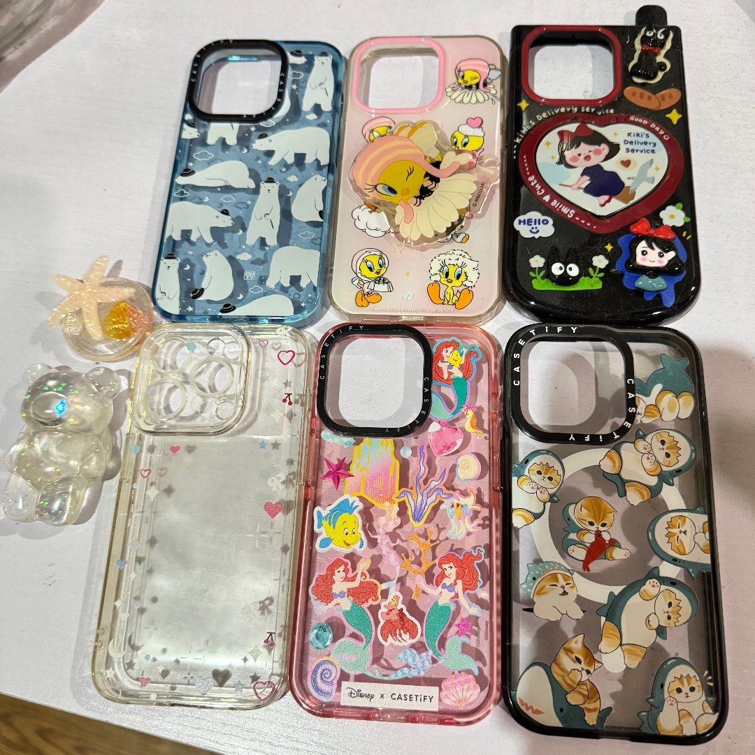 *SALE* IPHONE 15 PRO cases + 2 pop sockets (Category: Cases & Sleeves) located in Makati City. Submitted by closetsquad (Listing ID 1369448201, Image 1). Description: ☀️ GARAGE SALE; authentic items! ☀️ Condition: 9/10 🌸 RFS: Decluttering 🌸 Discounts if buying 2 or more items ⬇️⬇️⬇️ PLS READ ⬇️⬇️⬇️ 🌺 NO returns / NO refunds / NO swaps 💸 MOP: BPI / GCASH only 🚚 95 SF MM / 150 GMM & LUZ / 180 VISMIN 🛵 NO picking of courier / orange app 🚗 For