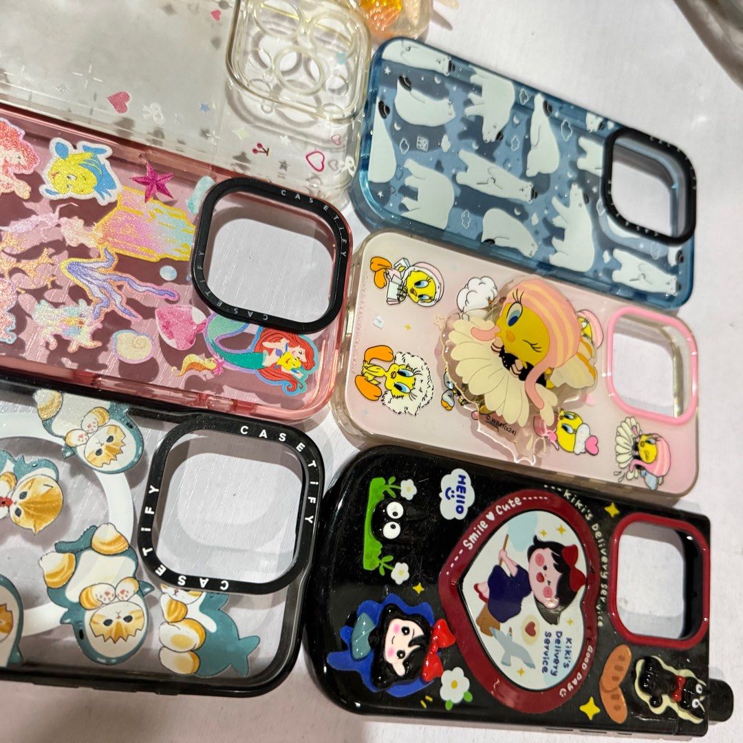 *SALE* IPHONE 15 PRO cases + 2 pop sockets (Category: Cases & Sleeves) located in Makati City. Submitted by closetsquad (Listing ID 1369448201, Image 3). Description: ☀️ GARAGE SALE; authentic items! ☀️ Condition: 9/10 🌸 RFS: Decluttering 🌸 Discounts if buying 2 or more items ⬇️⬇️⬇️ PLS READ ⬇️⬇️⬇️ 🌺 NO returns / NO refunds / NO swaps 💸 MOP: BPI / GCASH only 🚚 95 SF MM / 150 GMM & LUZ / 180 VISMIN 🛵 NO picking of courier / orange app 🚗 For