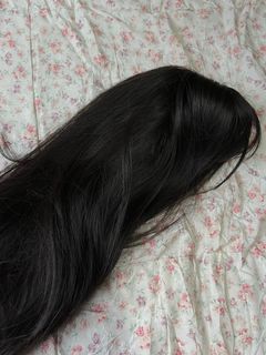 seven queen long hair wig darkbrown
