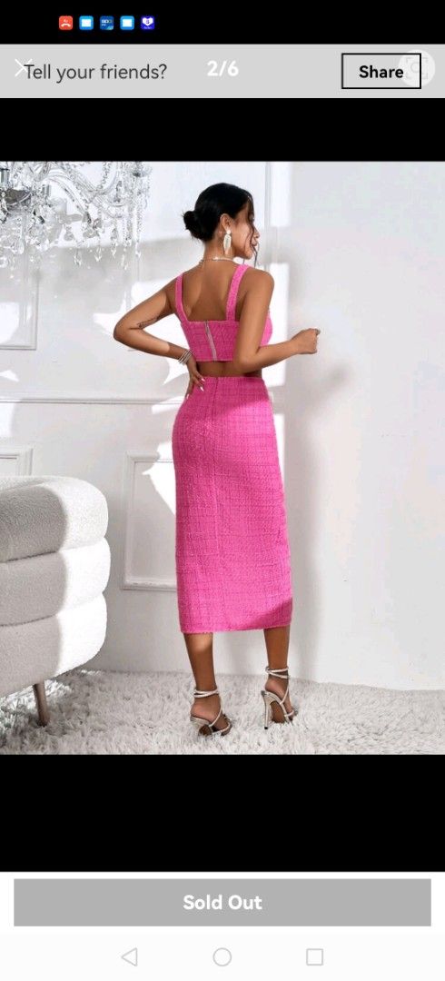 Shein hot pink coordinates (Category: Sets or Coordinates) located in Manila. Submitted by canbeyours123 (Listing ID 1369368198, Image 2). Description: used once.