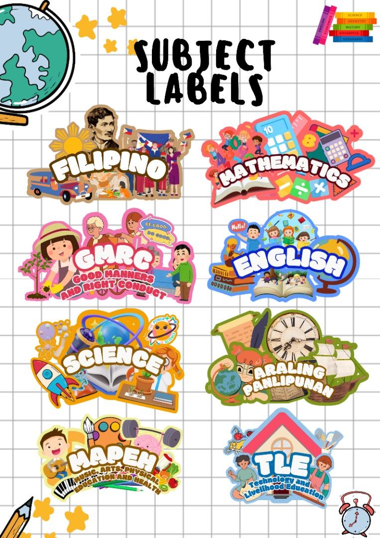 Subject Stickers for Notebooks Back to School (Category: Stationery & School Supplies) located in Quezon City. Submitted by richelle_ (Listing ID 1369492176, Image 1). Description: For as low as 30 pesos you can avail our Subject Sticker and Name Sticker label. No worries we ship nationwide..