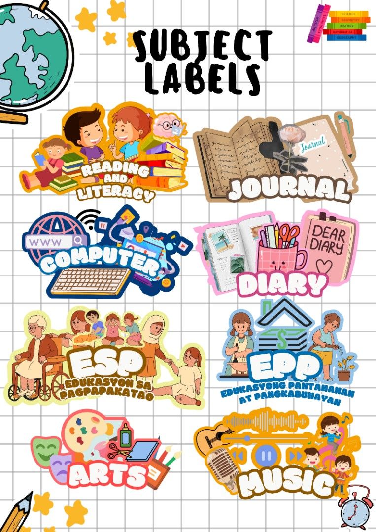 Subject Stickers for Notebooks Back to School (Category: Stationery & School Supplies) located in Quezon City. Submitted by richelle_ (Listing ID 1369492176, Image 3). Description: For as low as 30 pesos you can avail our Subject Sticker and Name Sticker label. No worries we ship nationwide..