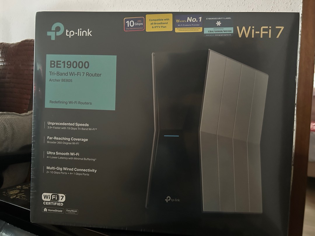 TP Link BE19000 Tri-band Wi-Fi 7 Router Archer BE 805, Computers & Tech ...
