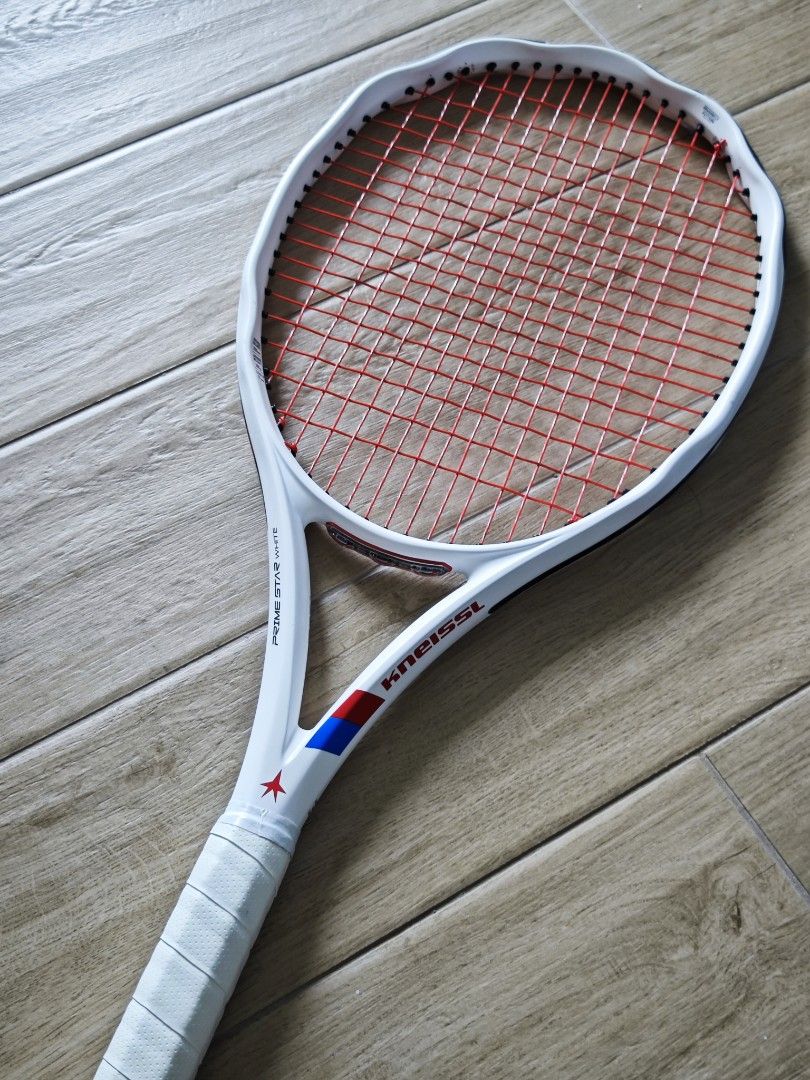 稀有KNEISSL Prime Star White Girp 2 Tennis Racquet, 運動產品