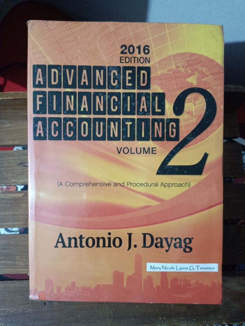 Advanced Financial Accounting by Antonio Dayag (Category: Textbooks) located in Manila. Submitted by krishna_ayanami (Listing ID 1369663886, Image 1). Description: Feel free to ask for additional information about the item.