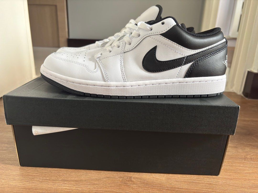 Nike Air Jordan 1 Low Reverse Panda (Category: Sneakers) located in Quezon City. Submitted by everythingundertherainbow (Listing ID 1369535553, Image 2). Description: Like New Air Jordan 1 Low “Reverse Panda” Size 9.5 Mens Used only once Bought from Jordan Manila BGC Pm for inquries. RFS: not being used .