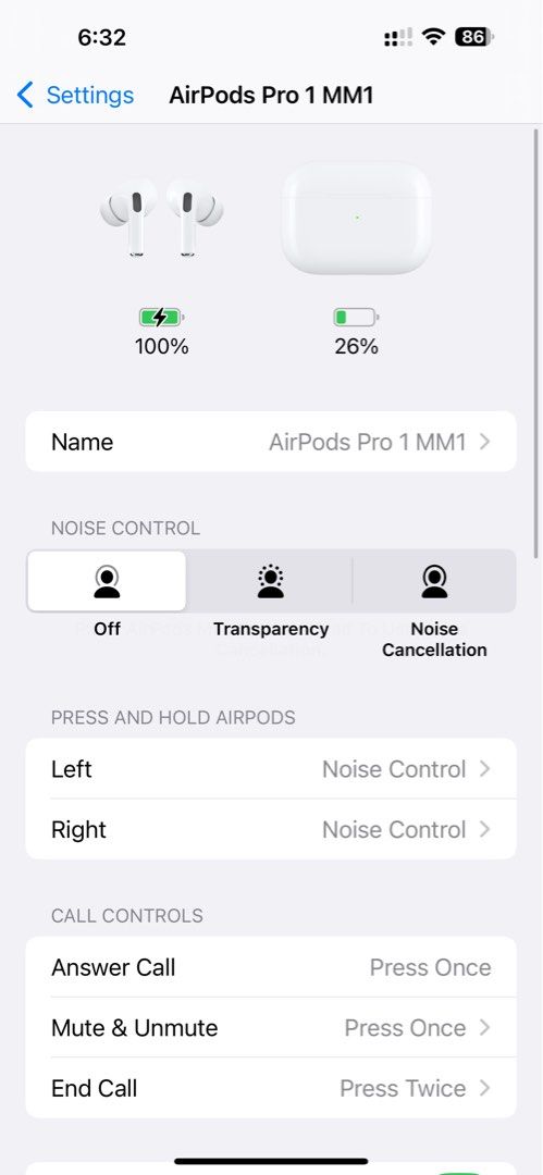 Apple Airpods Pro 1 💯 original (Category: Earphones) located in Paranaque City. Submitted by hannah.agupit (Listing ID 1369603210, Image 3). Description: Unit, Case protector and cable for charging 💯 original as seen on pic same serial on settings case and apple web and the mechanical shadow showing on the case head.. No issues Ready to use PM for sure buyers only please!.