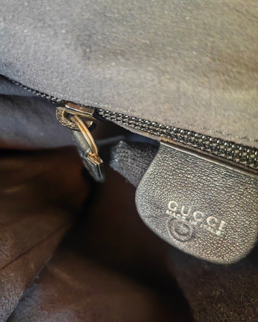 Authentic GUCCI Backpack (Category: Luxury Bags & Wallets) located in Quezon City. Submitted by maneradesignersboutique (Listing ID 1369525061, Image 3). Description: Money back Guarantee 💯% Authentic *Brand: GU**I Travel backpack *Materials: Calfskin leather *Color: BLACK *Size: Large please SEE CAPTIONS *Condition: 8/10 -Used * Inclusions: DustBag Open for LAYAWAY 20% down payment 80% payable in 60 - 90 days with 0 interest at regular posted p