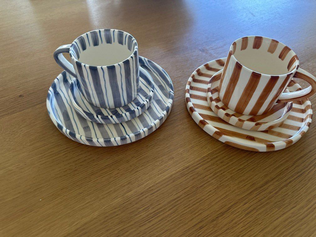 Brand new tea cup and saucer with plates
