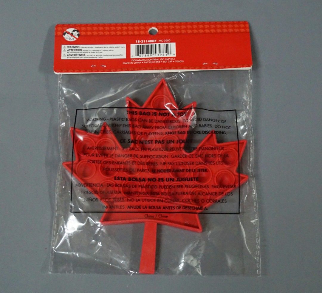 Canada Maple Leaf Toy Popper Souvenir NEW (Category: Everything Else Others) located in Manila. Submitted by pinhead07 (Listing ID 1369614558, Image 3). Description: Canada Maple Leaf Toy Popper Souvenir --BRAND NEW-- Price: 550 Location: Binondo area Delivery via lalamove at Buyer's Expense G-cash Payment.