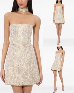 CHAMPAGNE GOLD AND SILVER EVENING GOWN | METALLIC ROSE GOLD PINK COCKTAIL GOWN | ELEGANT EVENTS PARTY DRESS | WEDDING GUEST DRESS | SEXY SLEEVELESS TUBE DRESS| Y2K COQUETTE | SHORT SUMMER BEACH DRESS | CLASSY TEXTURED JACQUARD PROM GOWN