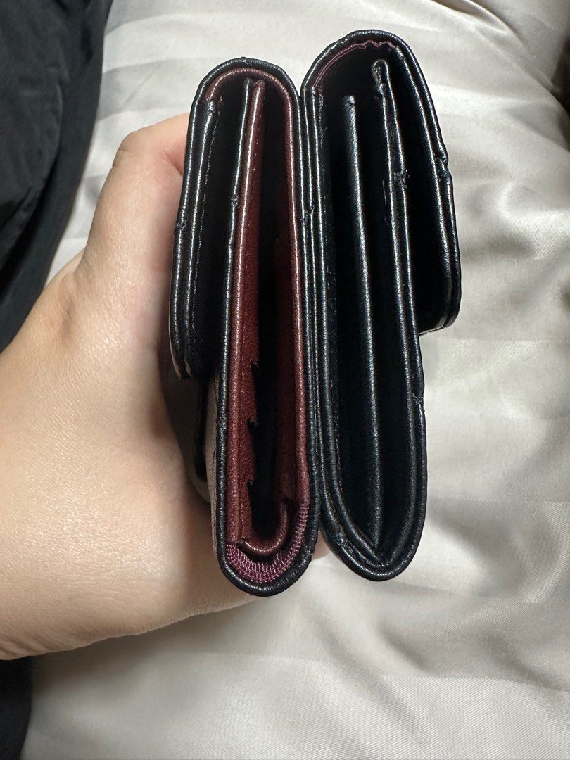 CHANEL CLASSIC QUILTED LAMBSKIN COMPACT DOUBLE WALLET (Category: Luxury Bags & Wallets) located in Mandaluyong City. Submitted by katrinaorante (Listing ID 1369588245, Image 3). Description: CHANEL CLASSIC QUILTED LAMBSKIN COMPACT DOUBLE WALLET Bought in Japan Good condition Small wallet with box and cards This is so sulit ang ganda!.