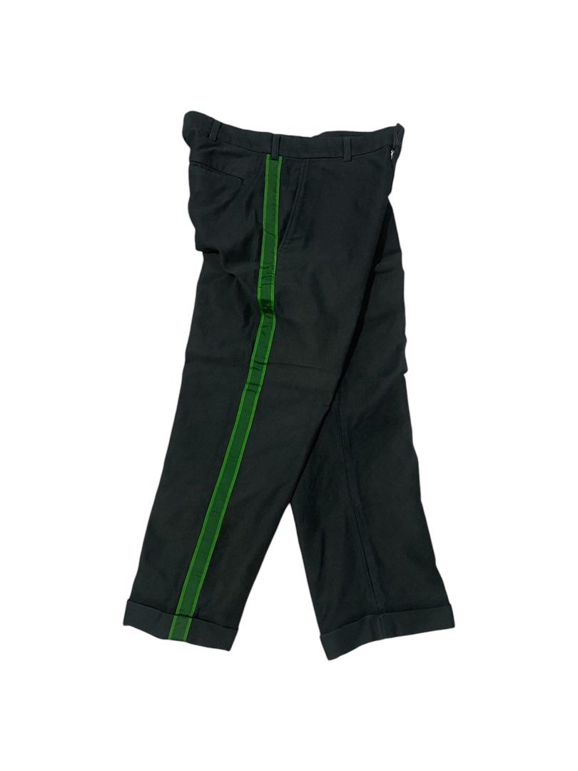 Comme des Garçons Homme Green Striped Pants