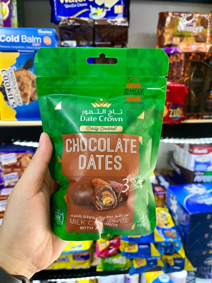 ❌sold out❌ Date Crown Chocolate Dates with Almonds 100g (Category: Packaged & Instant Food) located in Pasay City. Submitted by timelyfavorito1 (Listing ID 1369494957, Image 1). Description: Imported from UAE!.