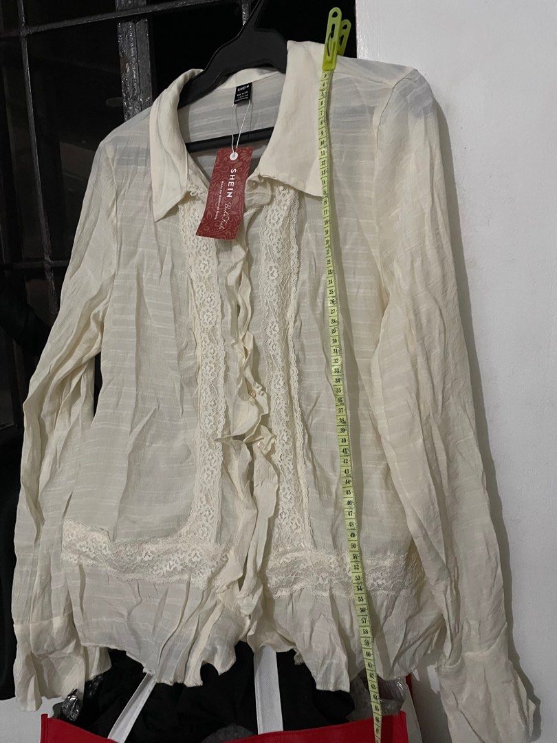 direct from 🇺🇸 - Shein size Large Boho Blouse (Category: Blouses) located in Bulacan. Submitted by wolfhards (Listing ID 1369565689, Image 2). Description: Onhand, original from the U.S. 🇺🇸 – ₱500 •Condition: brand new WYSIWYG (What you see is what you get) •RFS: Need space; I don’t use them. Padala ng kamag-anak. •Priority goes to whoever pays first if multiple buyers inquire at the same time. •NO RUSH SHIPPING: - J&T Express (except Saturda