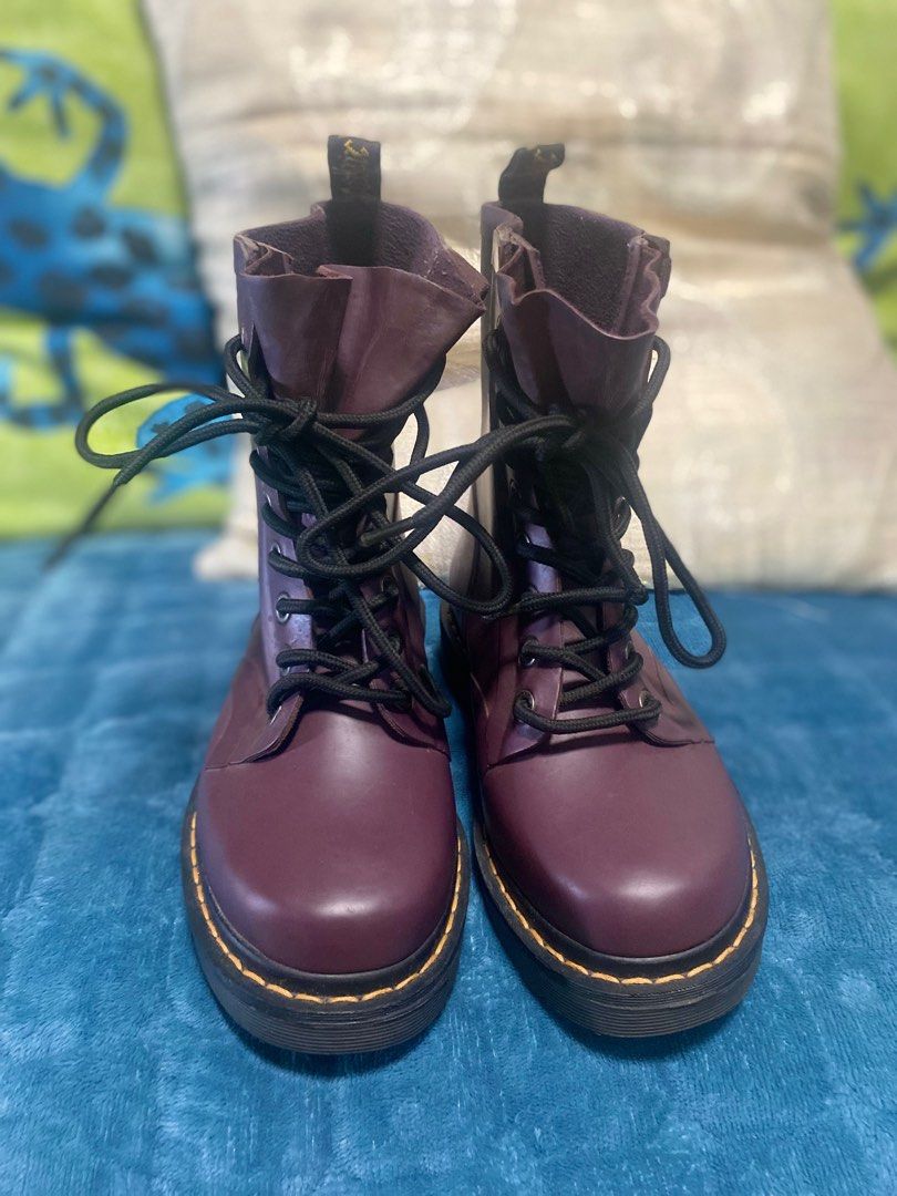 Doc Martens Purple Boots (Category: Boots) located in Pasig City. Submitted by bauchell (Listing ID 1369573476, Image 1). Description: Doc Martens Purple Boots . Used twice then stored. Price is negotiable..