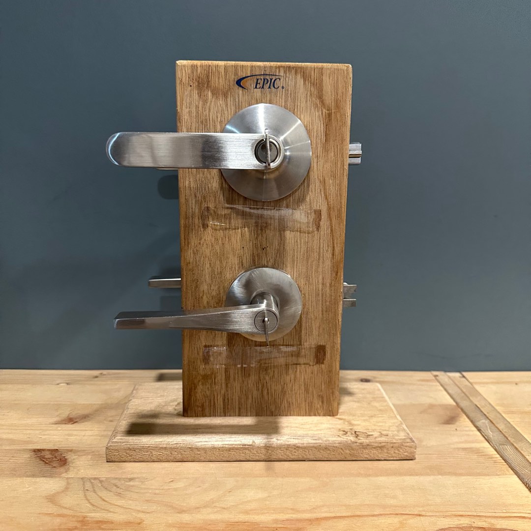 EPIC Door Handles Tubular Leverset Lockset, Furniture & Home Living