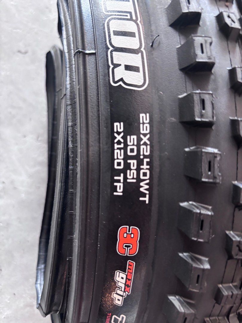 FIRESALE MAXXIS DISSECTOR 29 x 2.4 foldable tire tyre (Category: Parts & Accessories) located in Singapore. Submitted by cheapjohnent (Listing ID 1369592360, Image 2). Description: BN Maxxis Dissector 29” x 2.4 Tubeless ready Price per pc without installation Minimum 2 pcs (1 pcs +$5) 2pc @$58 SUPER GOOD DEAL LELONG PRICE! installation @$15 per wheel additional Price is fixed we will not entertain best price questions. We are a physical store. No