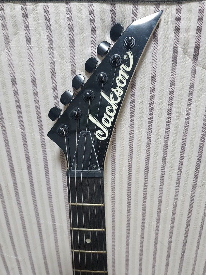 Jackson electric guitar with Orange amplifier (Category: Musical Instruments) located in Manila. Submitted by kuyawill07 (Listing ID 1369634699, Image 3). Description: Slightly used Jackson electric guitar with Orange amplifier. Bought at JB Music Robinsons Manila Oct. 2023 as birthday gift to daughter but she has no interest in guitars. As is where is basis. Included: tuner, fender pick, guitar cable and amplifier cable Not included: guitar stra