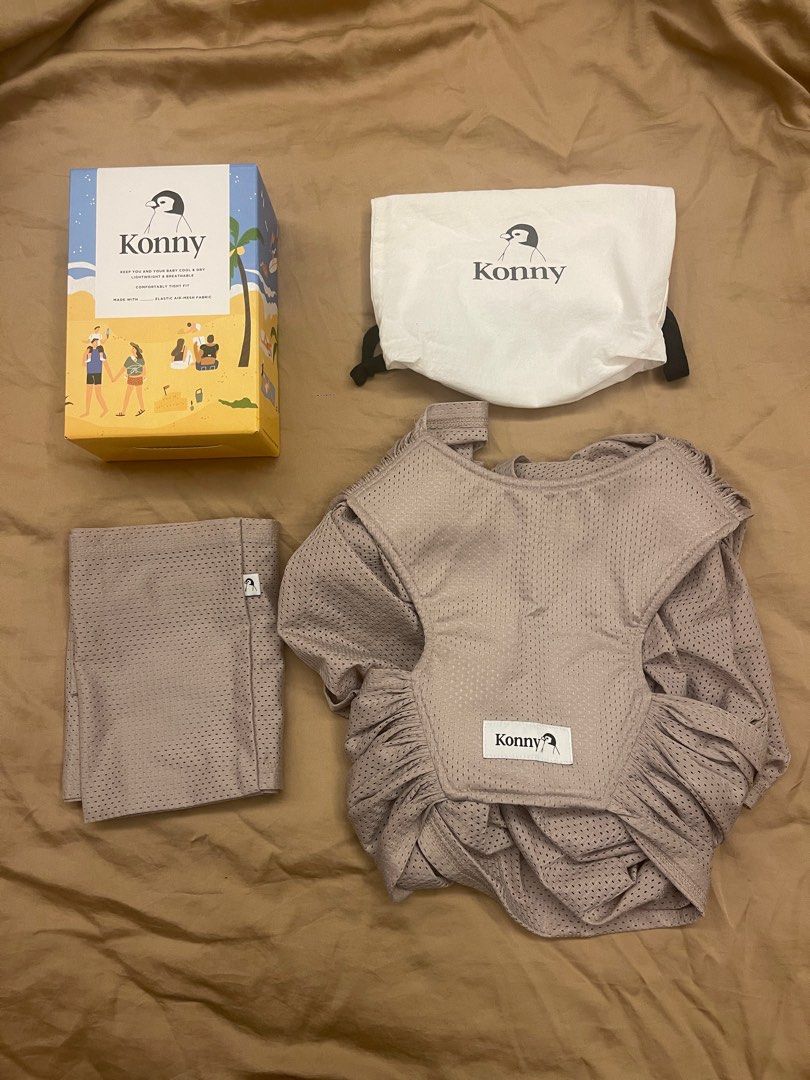 由 y333o (刊登 ID 1369554479，圖片 2) 提交，位於 台北市 (Taipei) 的 Konny經典夏季款 兒童背帶背巾 卡其棕 S號 (類別：揹帶)，說明：有下水洗過 使用次數少 不可調節 S號 。