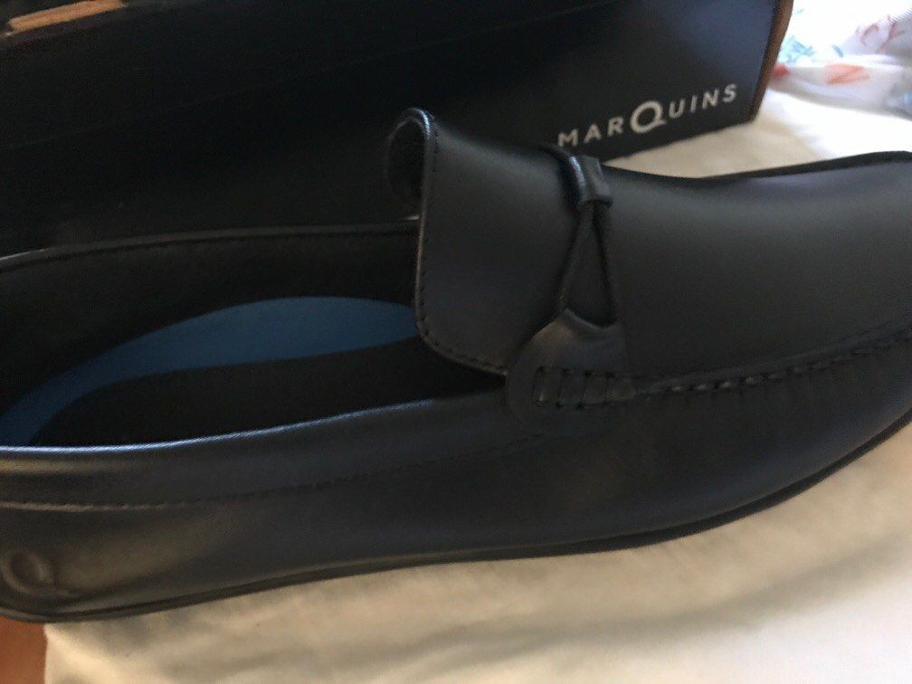 Marquins Black leather shoes (Category: Dress Shoes) located in Balanga. Submitted by pinkydavid (Listing ID 1369681135, Image 2). Description: RFS: wrong size Orig price 2000p .