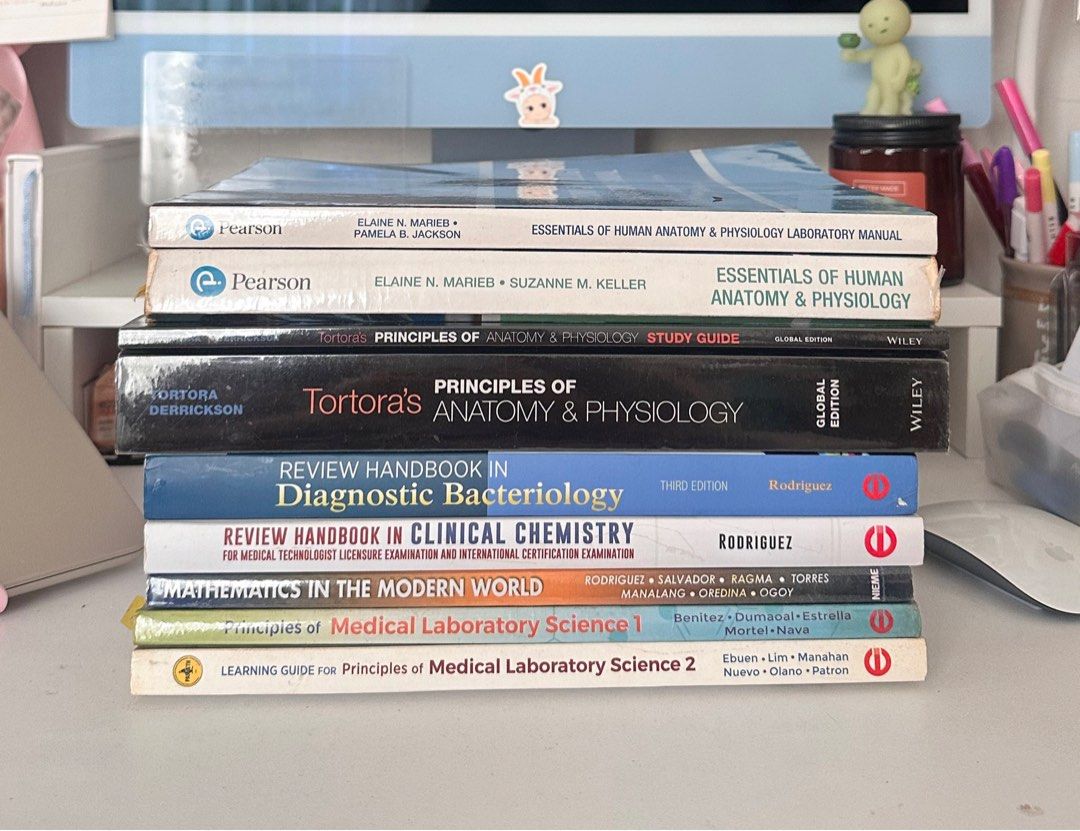 MedTech Books (Category: Textbooks) located in Tuguegarao City. Submitted by decluttersbyry (Listing ID 1369496030, Image 1). Description: wts lfb medtech books ph anatomy and physiology marieb tortora !mnacteriology rodriguez cc clinical chemistry mathematics pmls 1 principles of medical laboratory science.