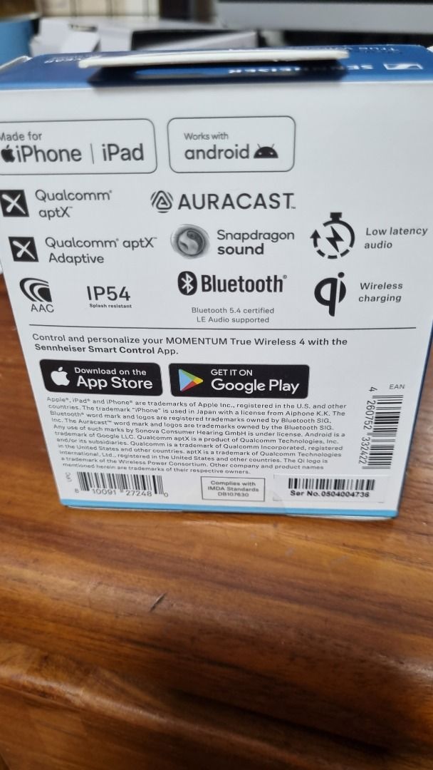 Momentum True Wireless 4 (Category: Earphones) located in Singapore. Submitted by freddy160890929 (Listing ID 1369541272, Image 3). Description: Brand new unopen.