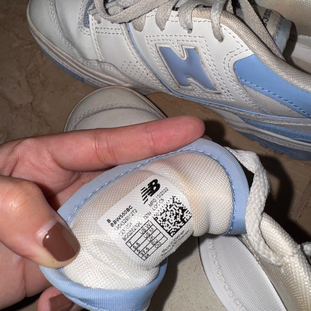 New Balance 550 White Dusk Blue (Category: Sneakers) located in Paranaque City. Submitted by jidelc (Listing ID 1369655219, Image 3). Description: New Balance 550 White/Dusk Blue - just needs a clean :) rfs: declutterimg - price negotiable for sure buyers! .