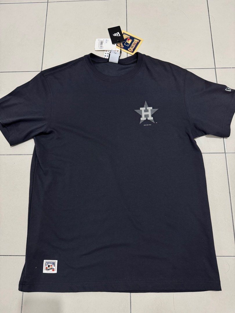 New era tee (Category: Tshirts & Polo Shirts) located in Singapore. Submitted by tamagotchi (Listing ID 1369628362, Image 3). Description: Both is L size for around 170-175cm. Item for $45 each Both for 80$ Ref link For blue color https://neweracap.com.sg/products/ss-tee-5950-pack-planetary-houastco-grph For brown color https://neweracap.com.sg/products/59fifty-pack-seaglass-los-angeles-dodgers-cooperstown-oat-milk-short-sleeve-t-shirt.