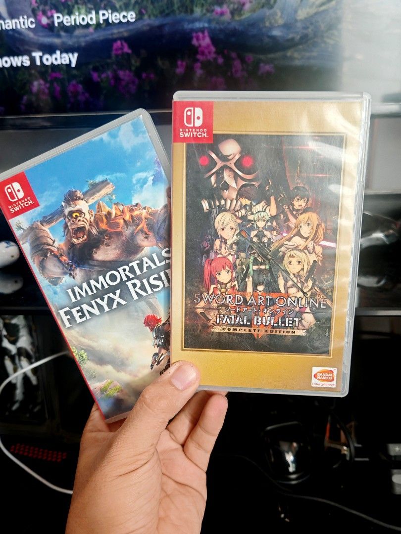 Nintendo switch (Category: Nintendo) located in Manila. Submitted by daily.tipid (Listing ID 1369547651, Image 1). Description: Nintendo switch cartridge 1000 each Sword art online Immortal fenyx rising Malolos area Lbc, jnt or lalamove.