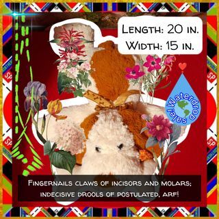 🌀Postulated, Arf! Le Rouet Montreal Canada Dog Plushie Toy for Kids (1736-0518-025)