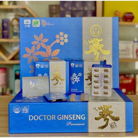 Premium Doctor Ginseng Korea (Category: Sports & Fitness Nutrition) located in Davao. Submitted by travelersden (Listing ID 1369517357, Image 1). Description: Bought during our trip in korea around 230k U can only buy this in Korea 😊 Selling it low . Sealed 720 tablets (6 boxes with 120 tabs each) 6 months body detoxing Ginseng has been used for improving overall health. It has also been used to strengthen the immune system and help fight off st