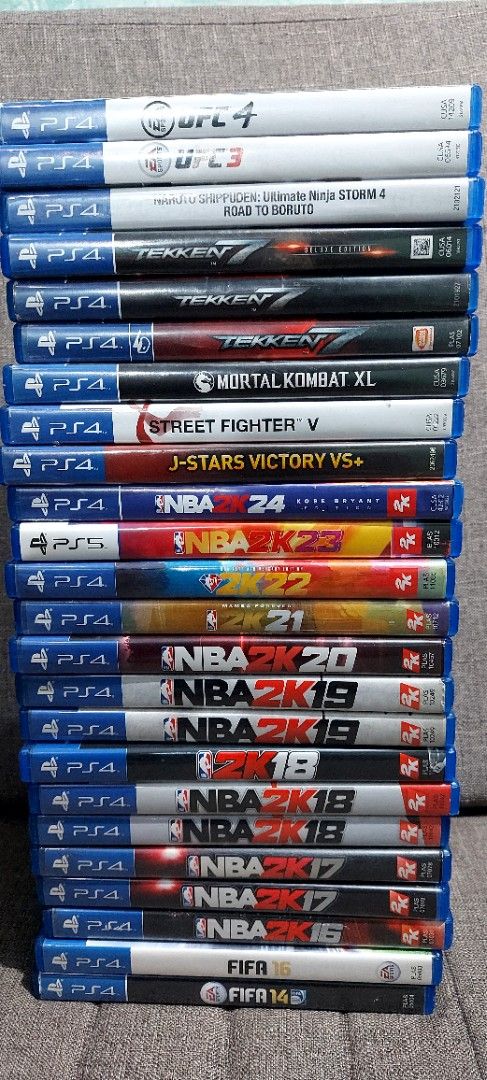 PS4 GAMES (Category: PlayStation) located in Santa Rosa. Submitted by agentred1142 (Listing ID 1369642658, Image 2). Description: PS4 GAMES FOR SALE / TRADE Location: STA ROSA LAGUNA GOW Ragnarok - 1700 Elden Ring - 1700 The Last Of Us 2 - 1300 Resident Evil 8 Village - 1000 Resident Evil 7 - 700 Spiderman GOTY - 800 UFC 4 - 900 UFC 3 - 700 Naruto Storm 4: Road to Boruto - 700 Tekken 7 - 700 Street Fighter 5 - 700 Mortal Kombat XL - 600 JSTARS Vi