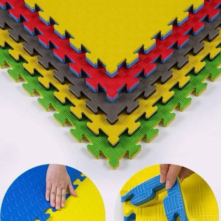 puzzle mat (Category: Exercise Mats) located in Manila. Submitted by asstditems (Listing ID 1369503574, Image 1). Description: gl. GROUND MAT 104 CM X 104 CM X 2 CM 3-4 COLOR AVAILABLE Same day delivery via Lalamove Location: Manila Mop: Cod/Gcash payment.