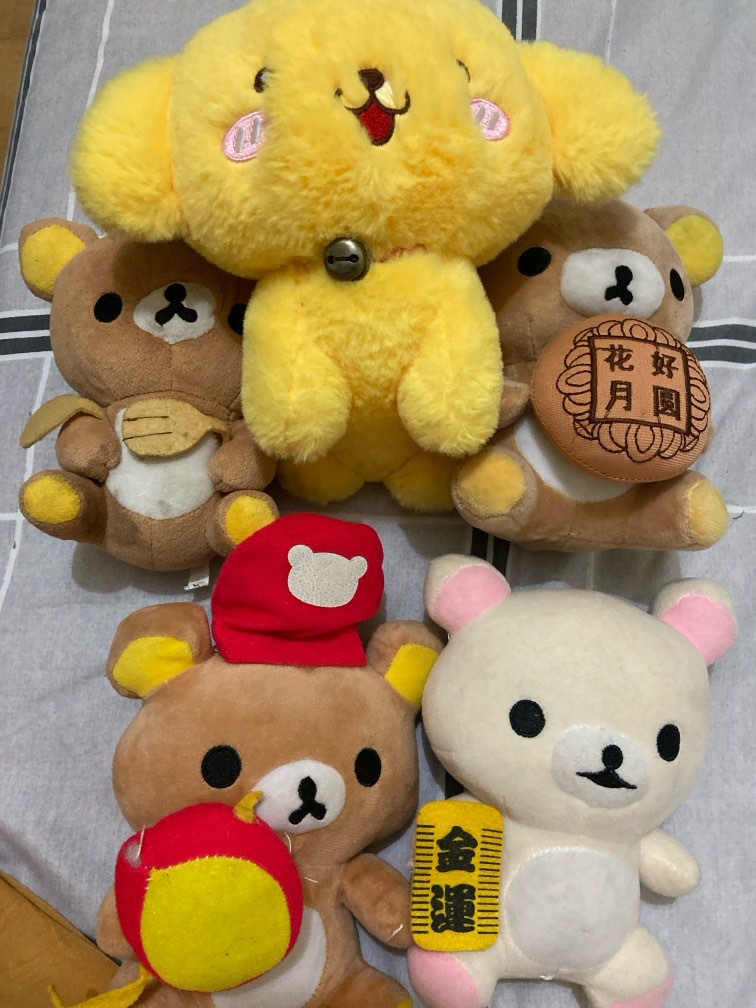 Rillakuma and pompurin, Hobbies & Toys, Toys & Games on Carousell