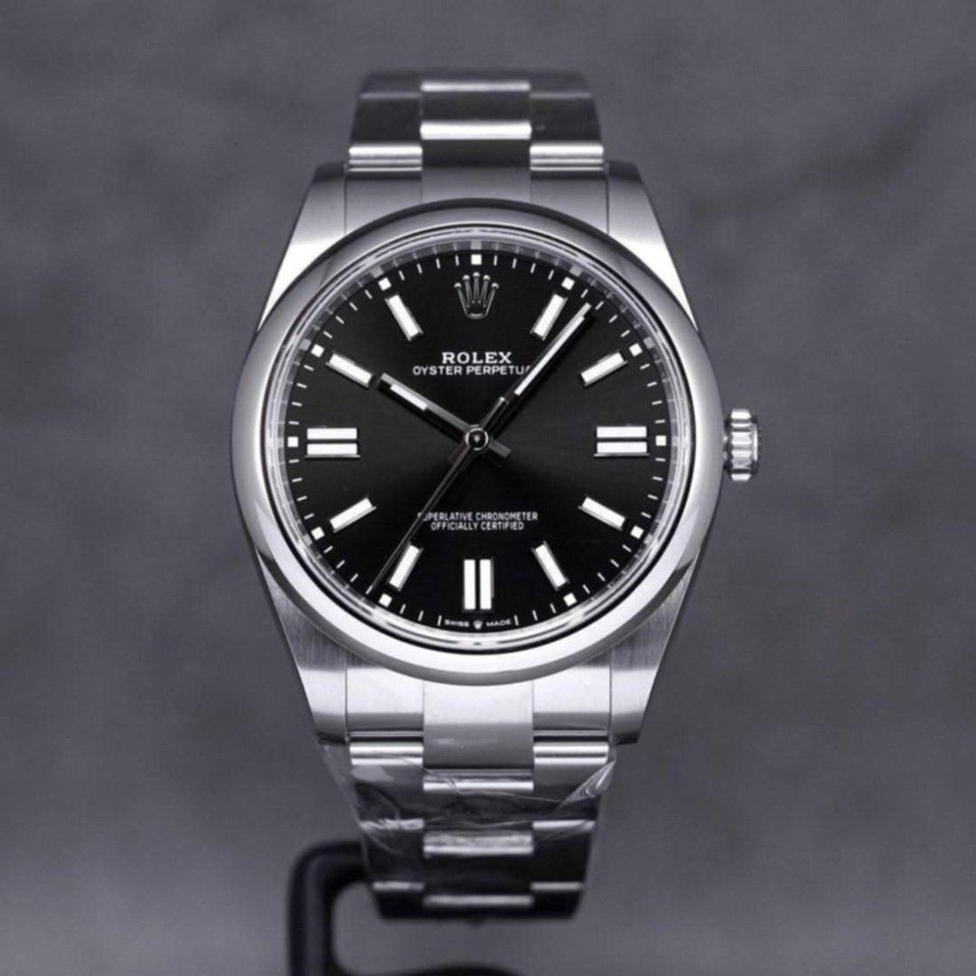 Rolex OP41 Black (Category: Luxury Watches) located in Mandaluyong City. Submitted by 88nac (Listing ID 1369576688, Image 1). Description: For sale: Rolex OP41 Black dial 41mm 124300 Foreign AD - 2021 9.8/10 condition PM for inquiries.