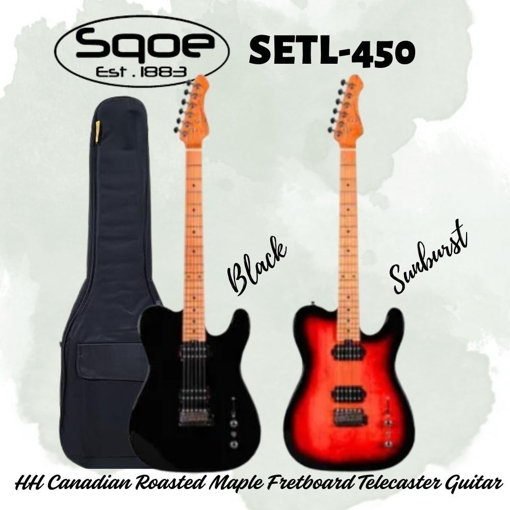 SQOE SETL450 HH Canadian Roasted Maple Fretboard Telecaster with ...