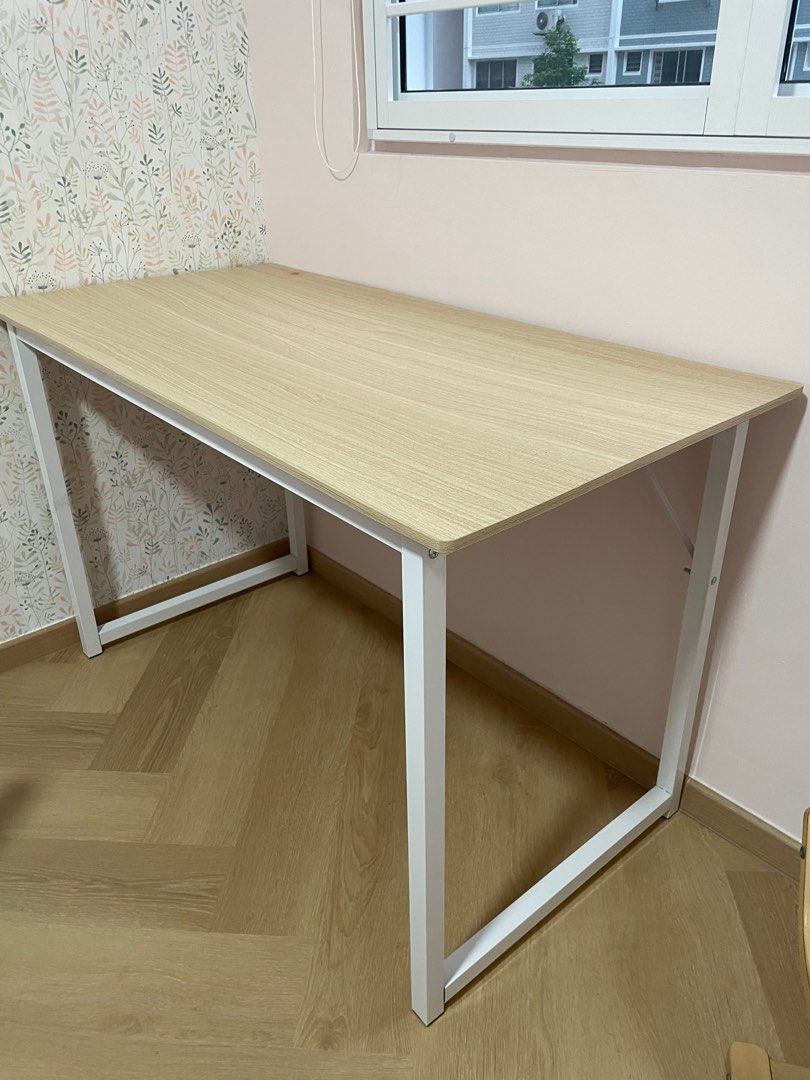 Study Table (Category: Tables & Sets) located in Singapore. Submitted by nararozz (Listing ID 1369510917, Image 1). Description: Dent in the middle of table Measurement: Width- 60cm Length- 120cm Height- 74cm.