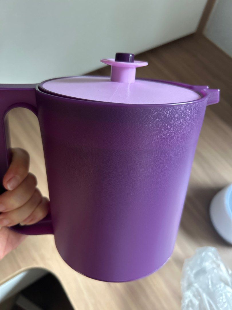Tupperware Purple Plastic Pitcher with Lid