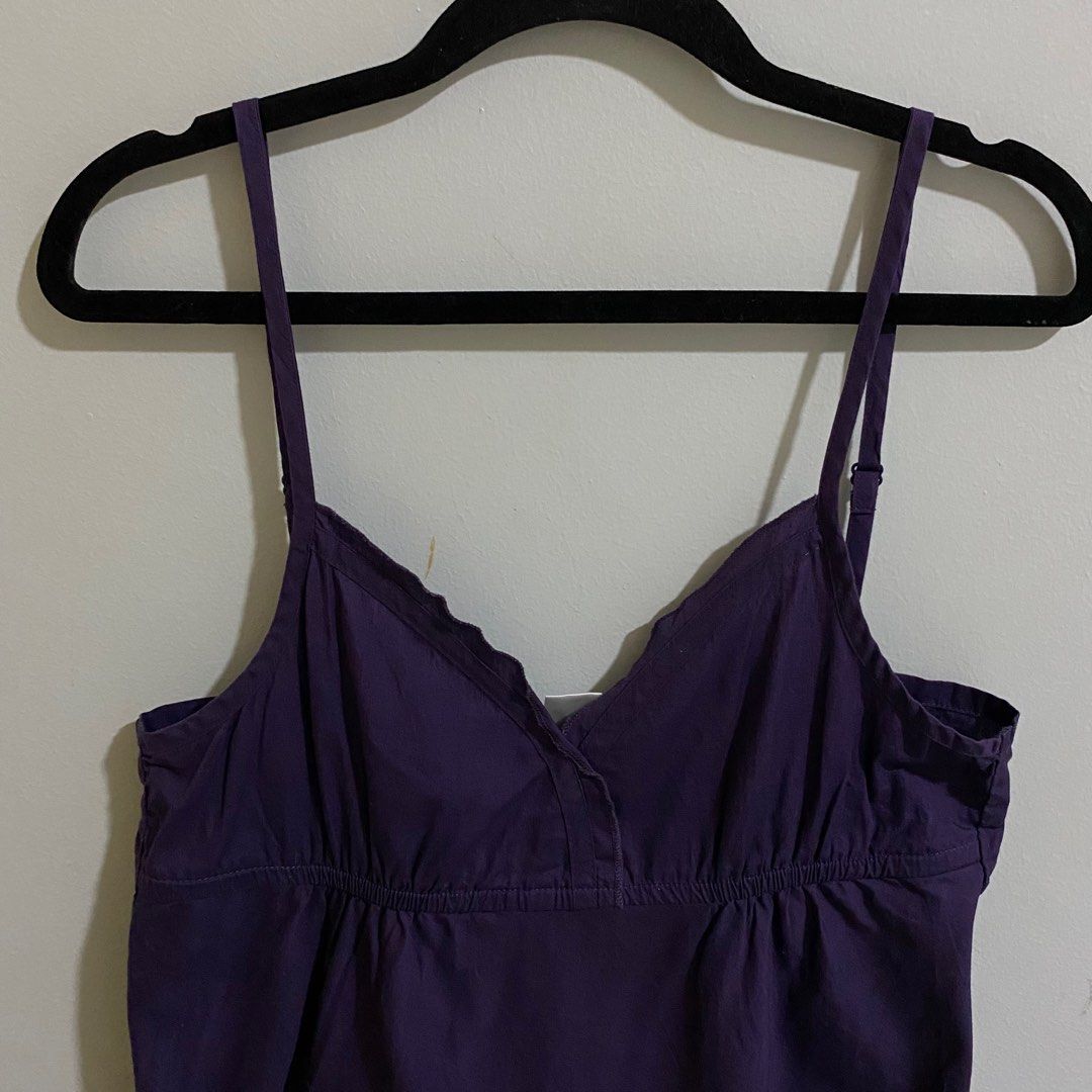 Violet y2k top (Category: Sleeveless) located in Cebu City. Submitted by elainedmd (Listing ID 1369659259, Image 2). Description: Good as new! Fits Medium-Semi L only ☁️ Last price posted 📍 Labangon, Cebu city.