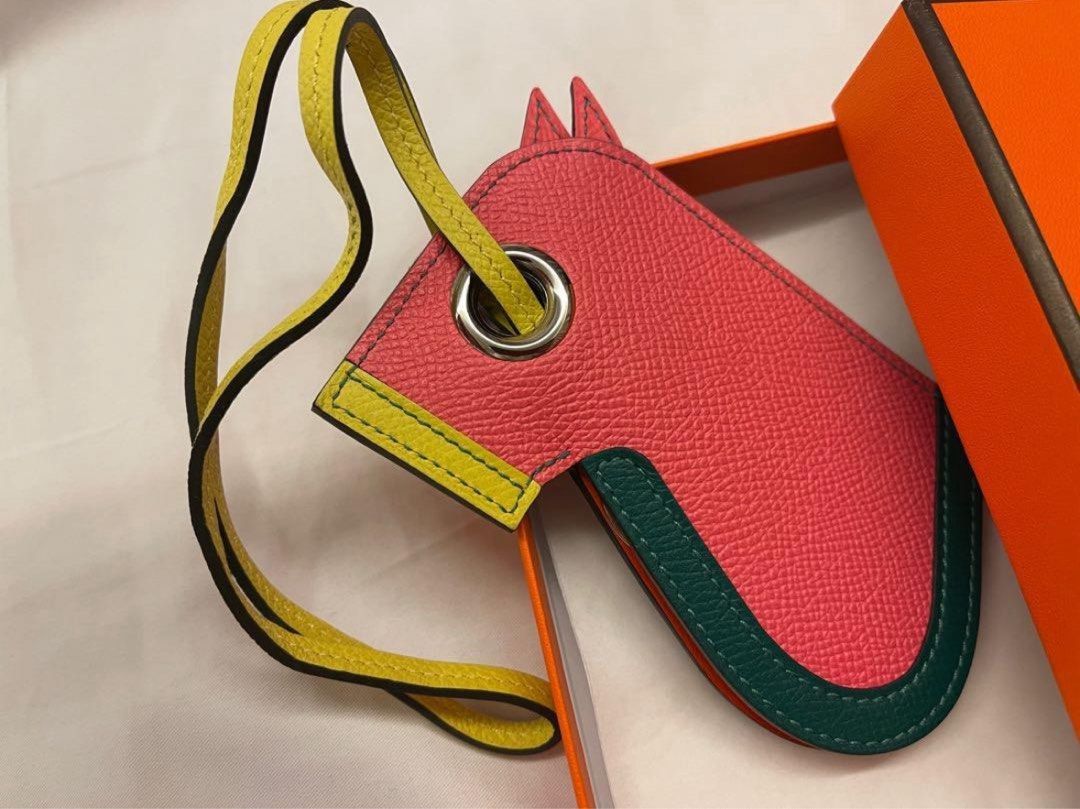 Authentic Hermes Camail Key Ring in Epsom Rose Azalee/Malachite/Lime (Category: Luxury Accessories) located in Quezon City. Submitted by breakmyfashion (Listing ID 1369752069, Image 2). Description: Comes with receipt and box. .