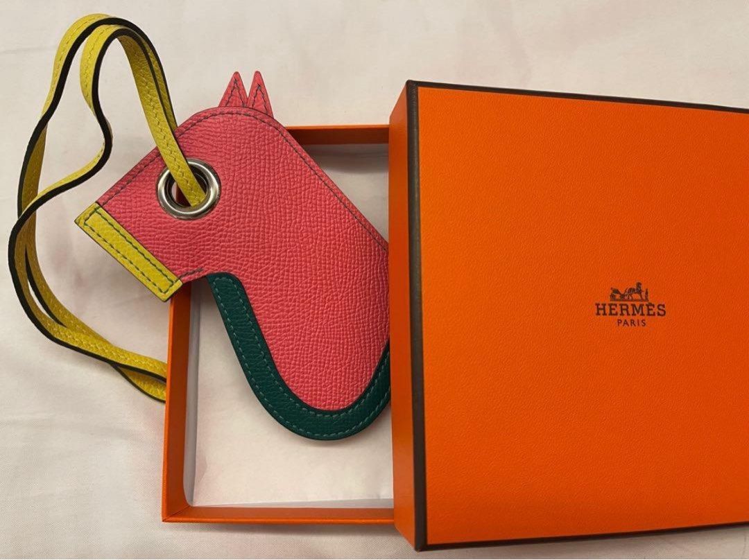 Authentic Hermes Camail Key Ring in Epsom Rose Azalee/Malachite/Lime (Category: Luxury Accessories) located in Quezon City. Submitted by breakmyfashion (Listing ID 1369752069, Image 1). Description: Comes with receipt and box. .