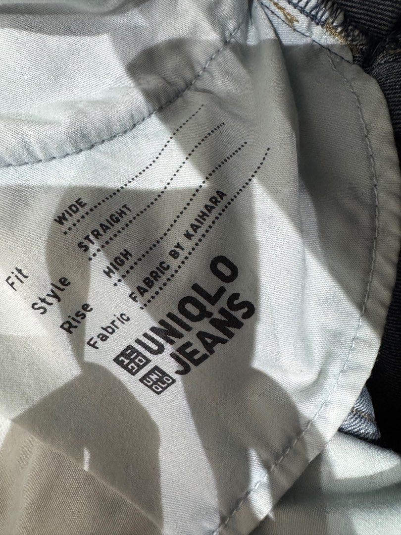 Authentic Uniqlo Wide Straight Jeans (Category: Jeans) located in Mandaluyong City. Submitted by nbc88 (Listing ID 1369840395, Image 3). Description: Authentic Uniqlo Wide Straight Jeans Size: 24 Note: Shipping fee c/o buyer.
