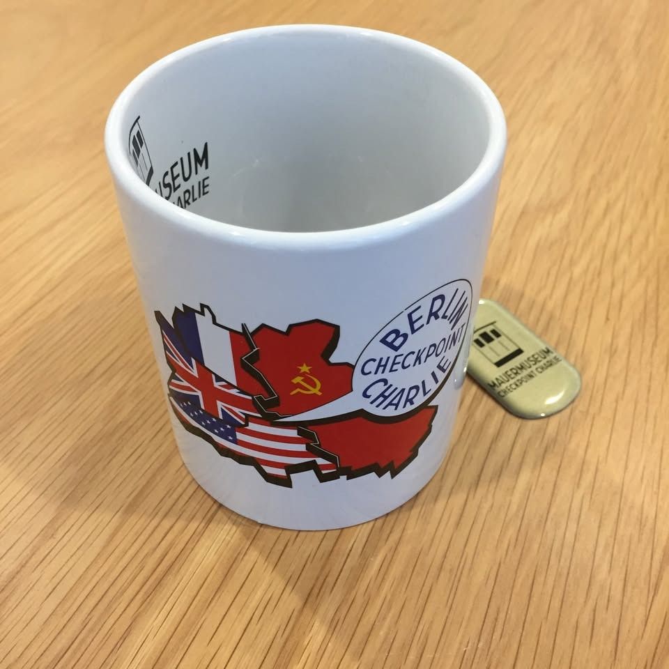Berlin Checkpoint Charlie coffee mug (Category: Coffee & Tea Tableware) located in Makati City. Submitted by savedeal (Listing ID 1369707900, Image 1). Description: Berlin Checkpoint Charlie coffee mug. Includes original dog tag. Purchased in Berlin, Germany. New and unused. Reason for sale: downsizing. .