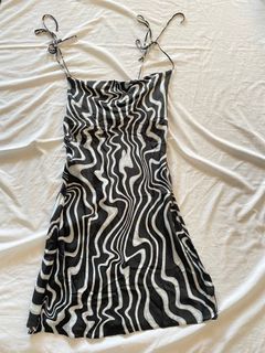Black and White XS Zara Mini Dress - Party Dress