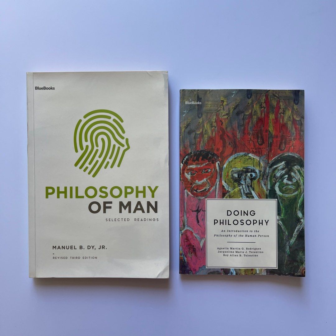 BlueBooks Philosophy Books Bundle | Ricreate (Category: Textbooks) located in Mabalacat. Submitted by shop.ricreate (Listing ID 1369730752, Image 1). Description: BlueBooks · Ateneo De Manila University Press Bundle Offer | Ricreate Book 1 📚 Philosophy of Man - Selected Readings (Revised Third Edition) ✍️ Manuel B. Dy, Jr. Book 2 📚 Doing Philosophy - An Introduction to the Philosophy of the Human Person ✍️ Agustin Martin G. Rodriguez, Jacquelin