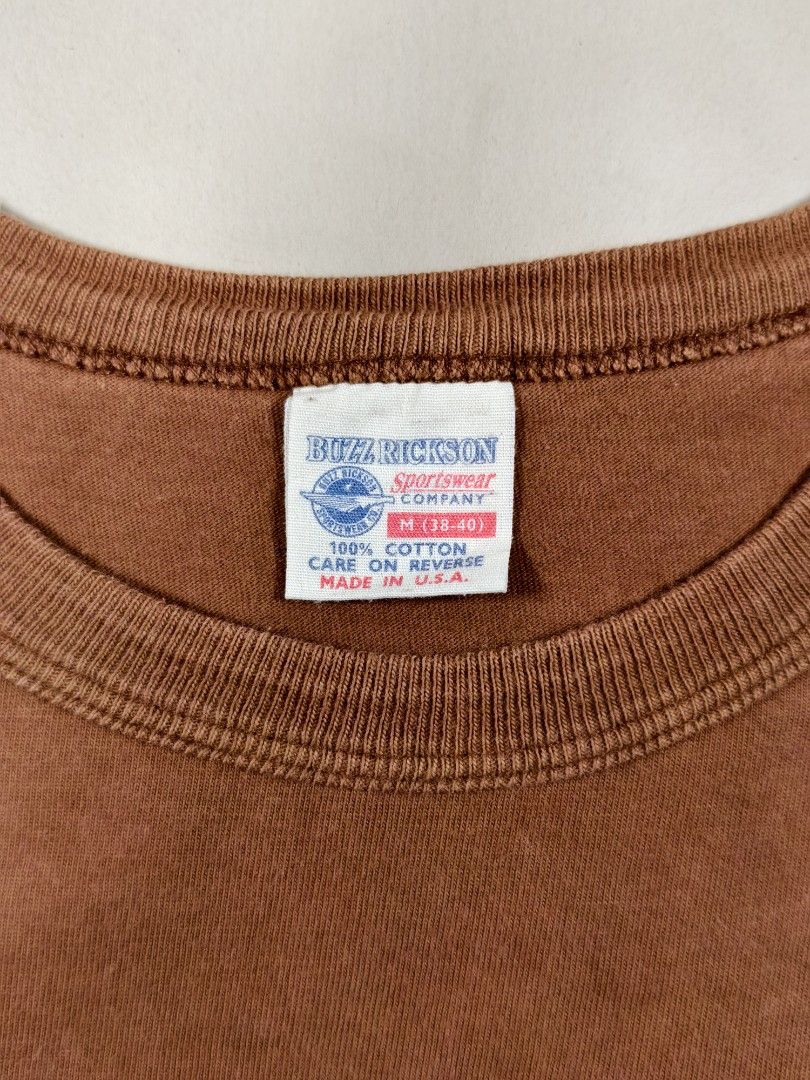 Buzz Rickson's Loopwheeled Pocket Tee (Brown) (Category: Tshirts & Polo Shirts ) located in Roxas City. Submitted by fadesandpatinas (Listing ID 1369839386, Image 2). Description: Buzz Rickson's Loopwheeled Pocket Tee (Brown) A high-quality staple from Buzz Rickson’s, this pocket tee is made using traditional loopwheel knitting machines that produce a dense, yet soft and breathable fabric. Known for their dedication to authenticity and craftsmans